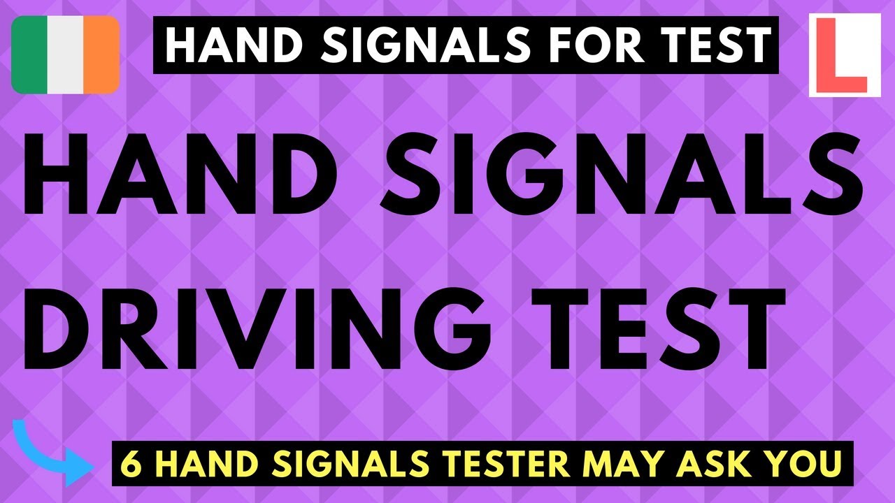 california driving test hand signals
